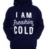 i am freaking cold hoodie