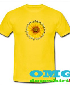 sun flower smile t shirt