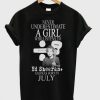 Never Underestimate A Girl Who Listen To Ed Sheeran T-shirt