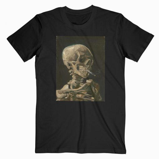 Van Gogh Smoking Skull T-shirt
