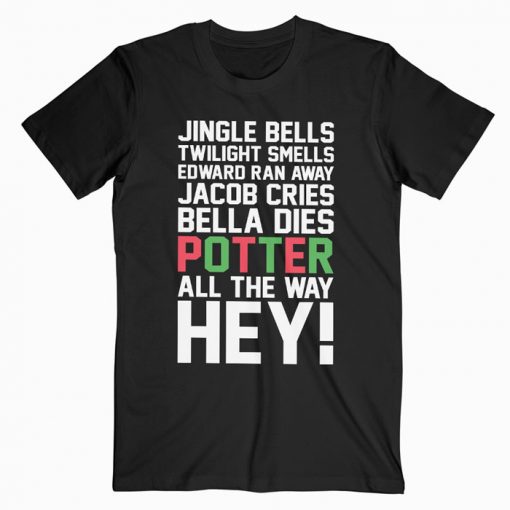 Harry Potter Jingle Bells Twilight Smells Christmas Swag Quote T-shirt