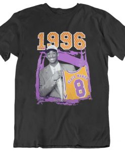 Kobe Bryant 1996 Draft Day Black Mamba Number 8 Tribute T-shirt