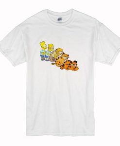 Bart Simpson And Garfield T-Shirt