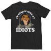 Disney Lion King Scar Surrounded By Idiots T-shirt