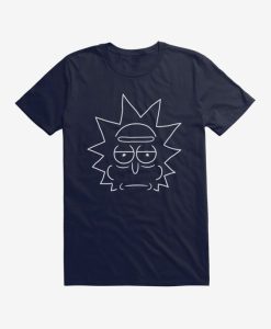 Rick And Morty Rick Face Outline T-Shirt