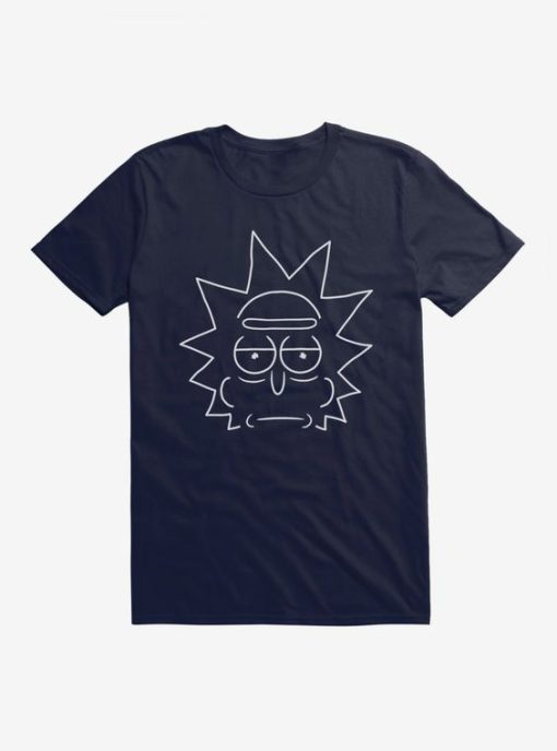 Rick And Morty Rick Face Outline T-Shirt