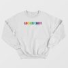 ABCDEFUCKOFF Rainbow Design Sweatshirt