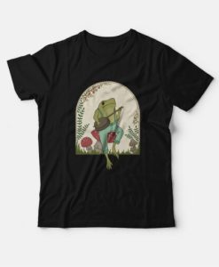 Frog Playing Banjo on Mushroom Cute T-Shirt