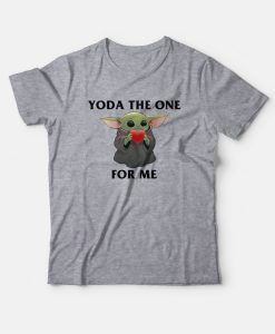 Yoda The One For Me Baby Yoda Hugs Heart Star Wars Valentine T-Shirt