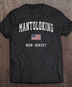 Mantoloking New Jersey American Flag T-shirt