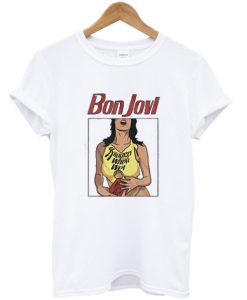 Slippery When Wet Illustration Bon Jovi T-shirt