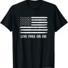 Live Free or Die 2nd Amendment American Flag T-Shirt