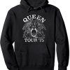 Queen Tour 75 Crest Logo Pullover Hoodie