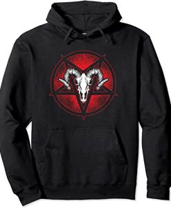 Baphomet Pentagram Satanic Satanism Lucifer Devil Pullover Hoodie