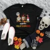Happy Hallothanksmas Gnomes Halloween & Merry Christmas T-Shirt